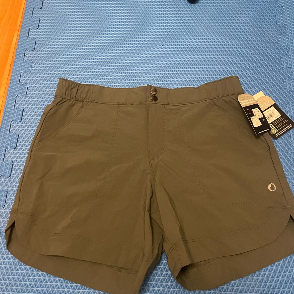 Women's Olive Athletic Shorts
